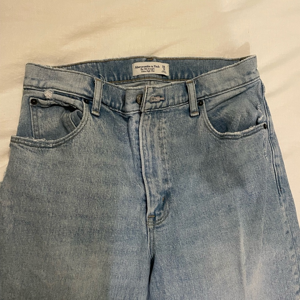 Abercrombie & Fitch Ultra High Rise Light Blue Denim